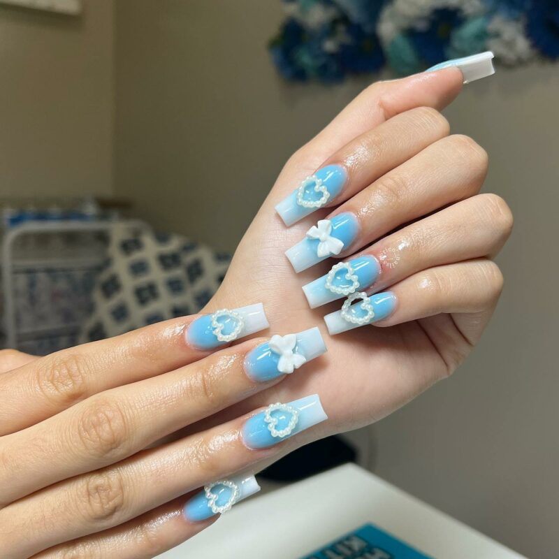 Blue and White