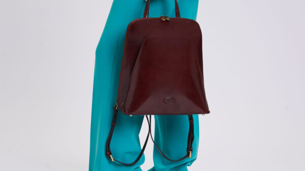 Elegant leather backpack womens