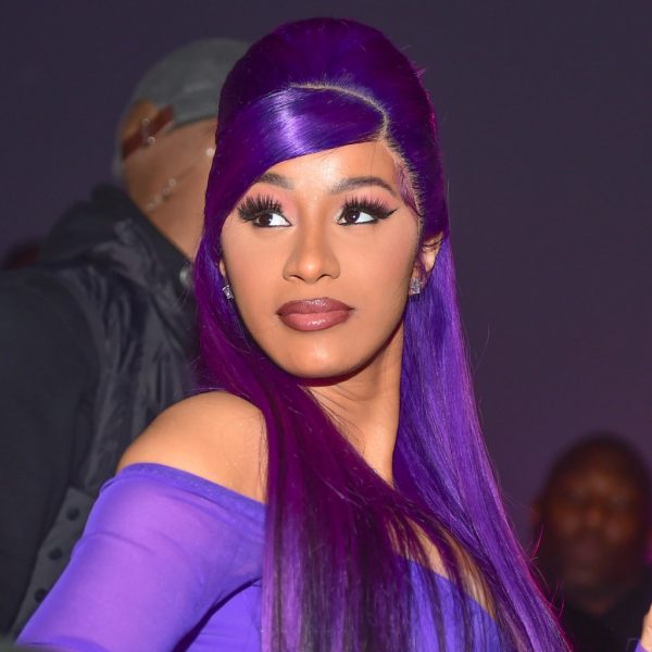 Cardi B Wore A Neon Blue Wig With Puzzle Piece-Style Highlights To A ...