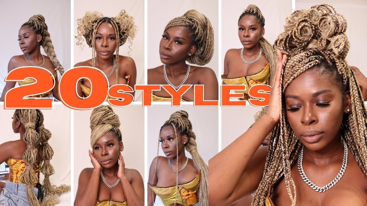 20 ways to style box braids birt