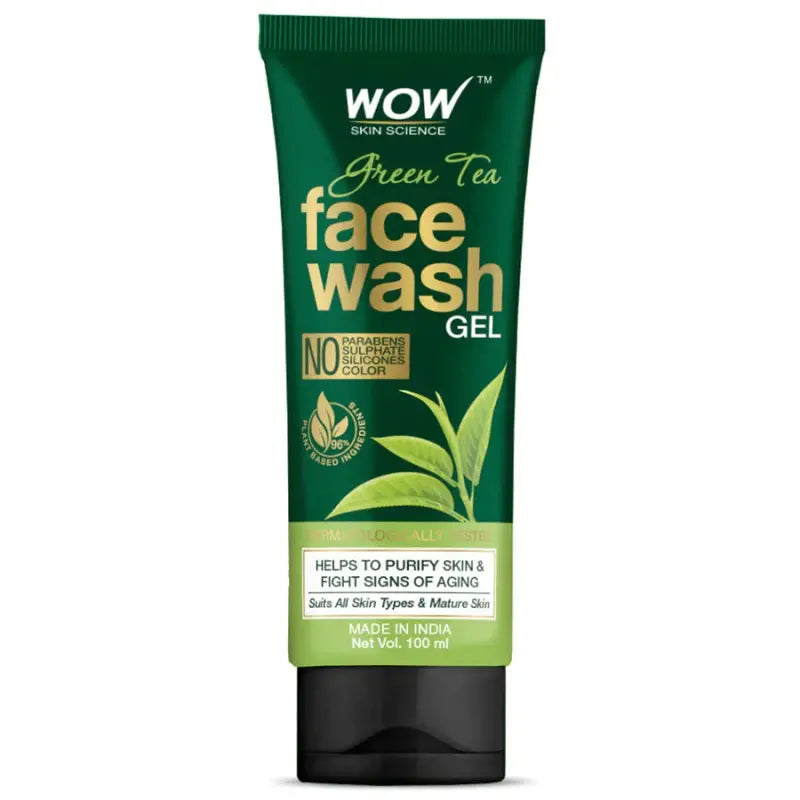 WOW GREEN TEA FOAMING FACE WASH Tube 100 ML 1