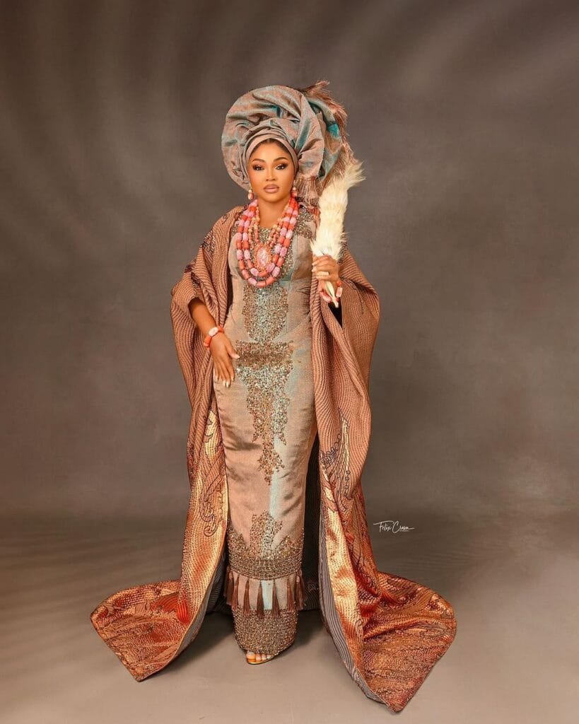 Mercy Aigbe Yoruba traditional look